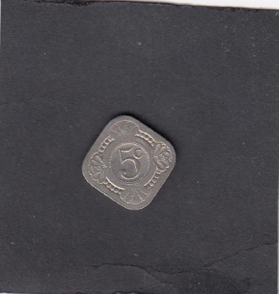 Beschrijving: 5 Cent WILHELMINA 